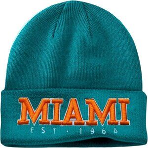 Women's Orange & Green Soft Knit Winter Hat For Cold Weather Beanie Toque Hat